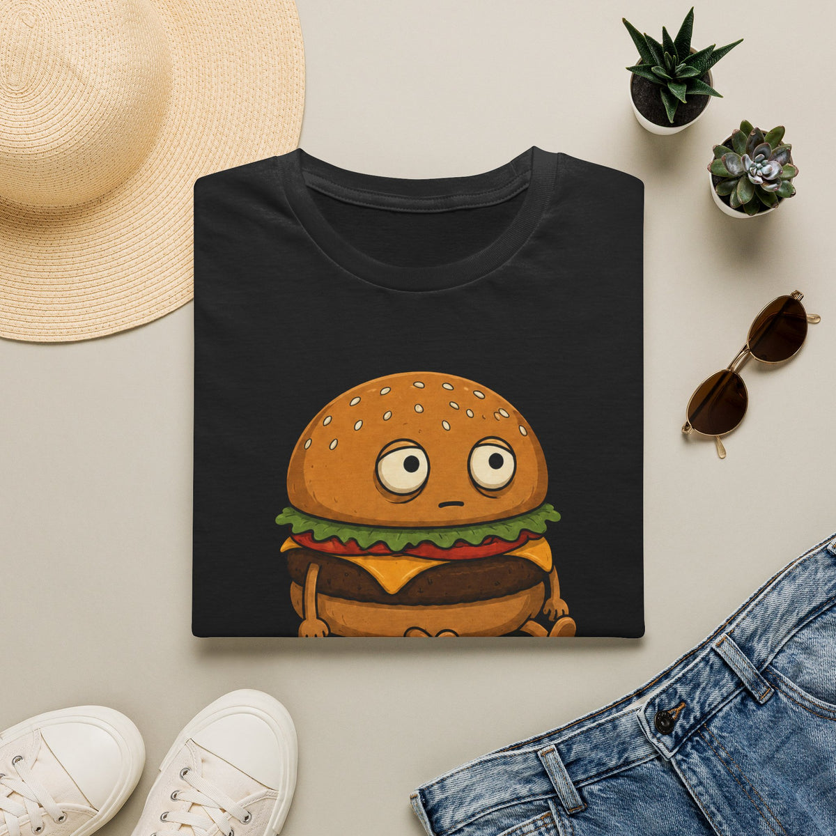 Funny Burger Graphic T-Shirt