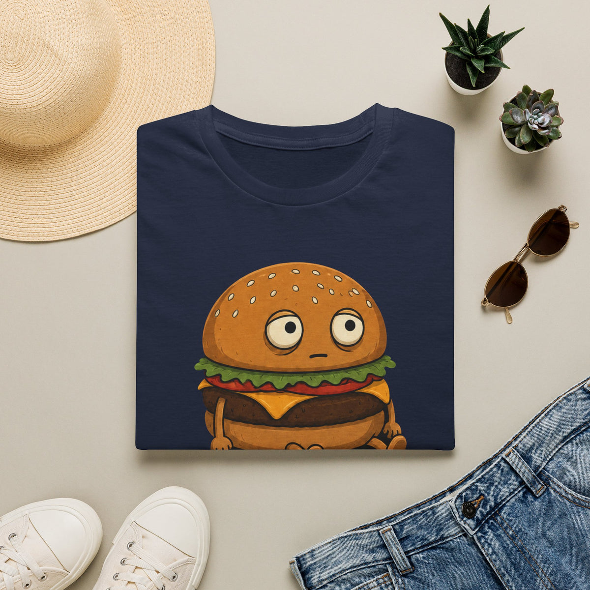 Funny Burger Graphic T-Shirt
