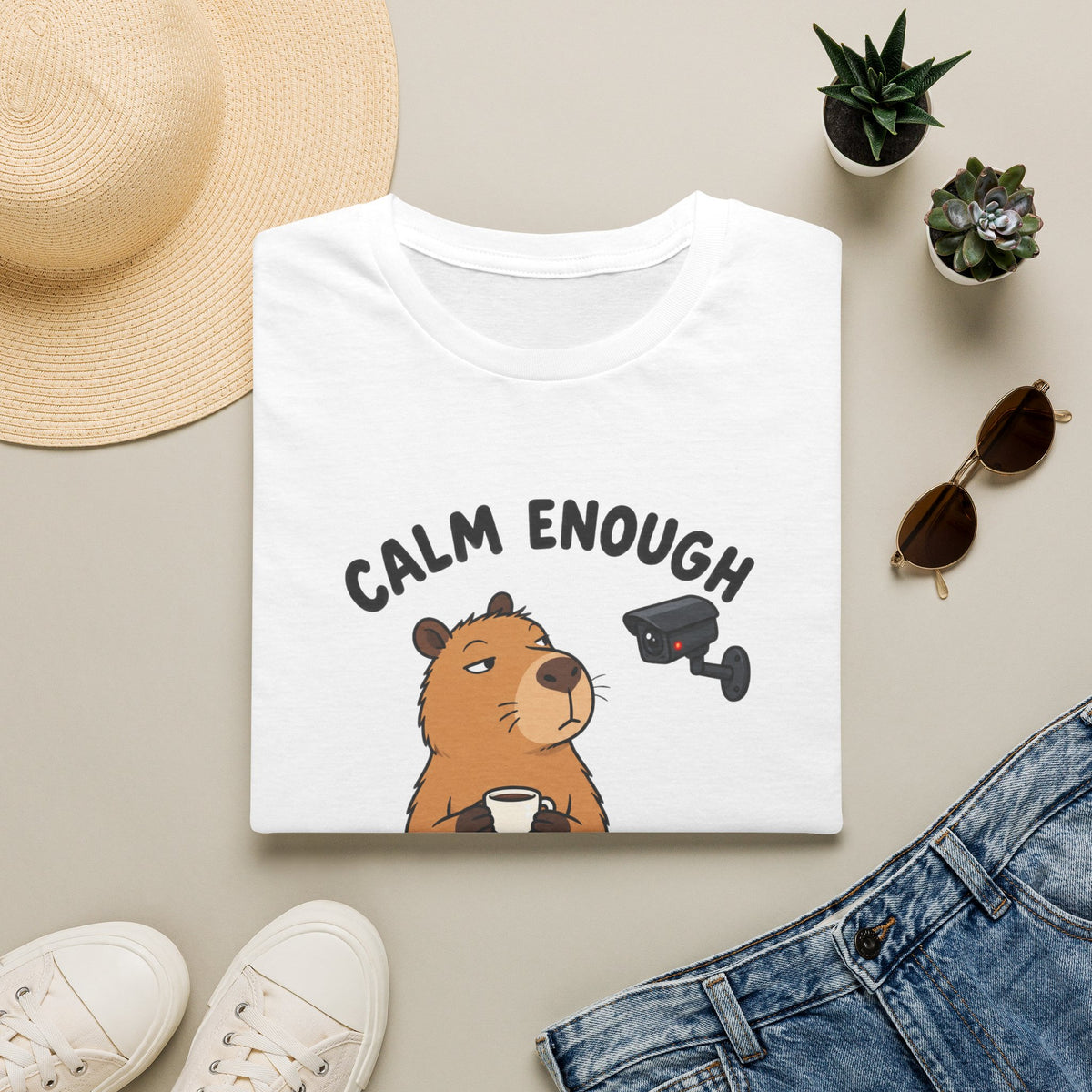 Calm Enough To Look Suspicious T-Shirt