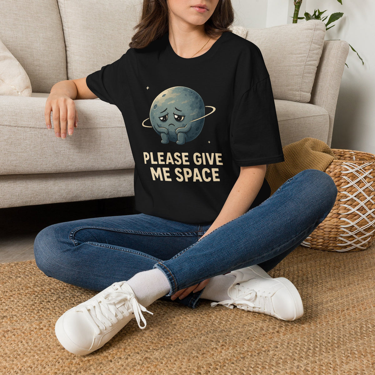 Sad Saturn Graphic T-Shirt