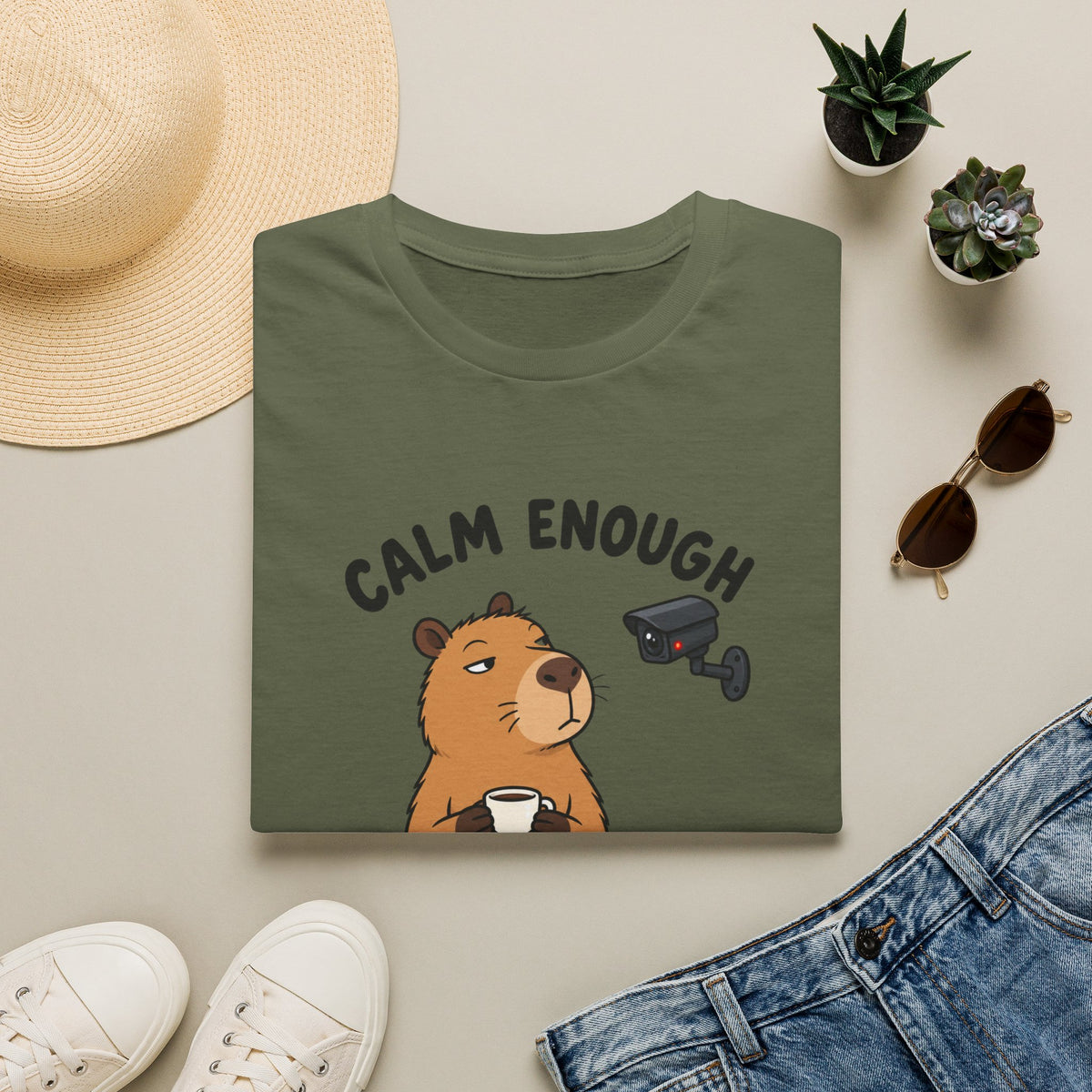 Calm Enough To Look Suspicious T-Shirt