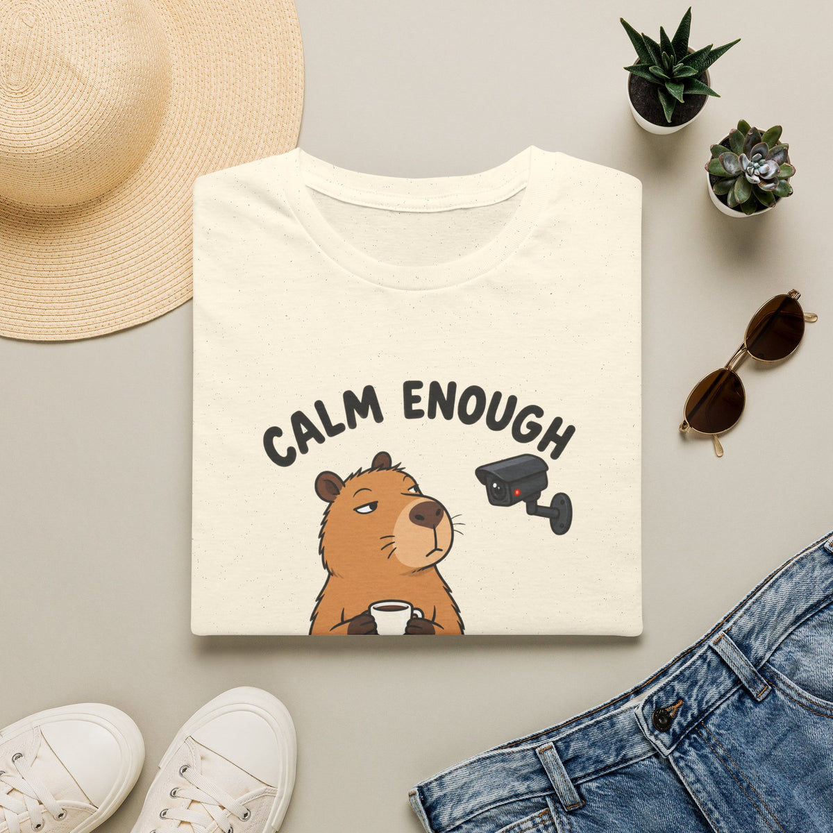 Calm Enough To Look Suspicious T-Shirt